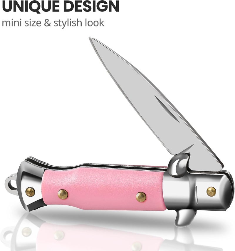 FUNBRO Small Pocket Knife, Cool Knives Box Cutter for Women (Pink) - Image 3